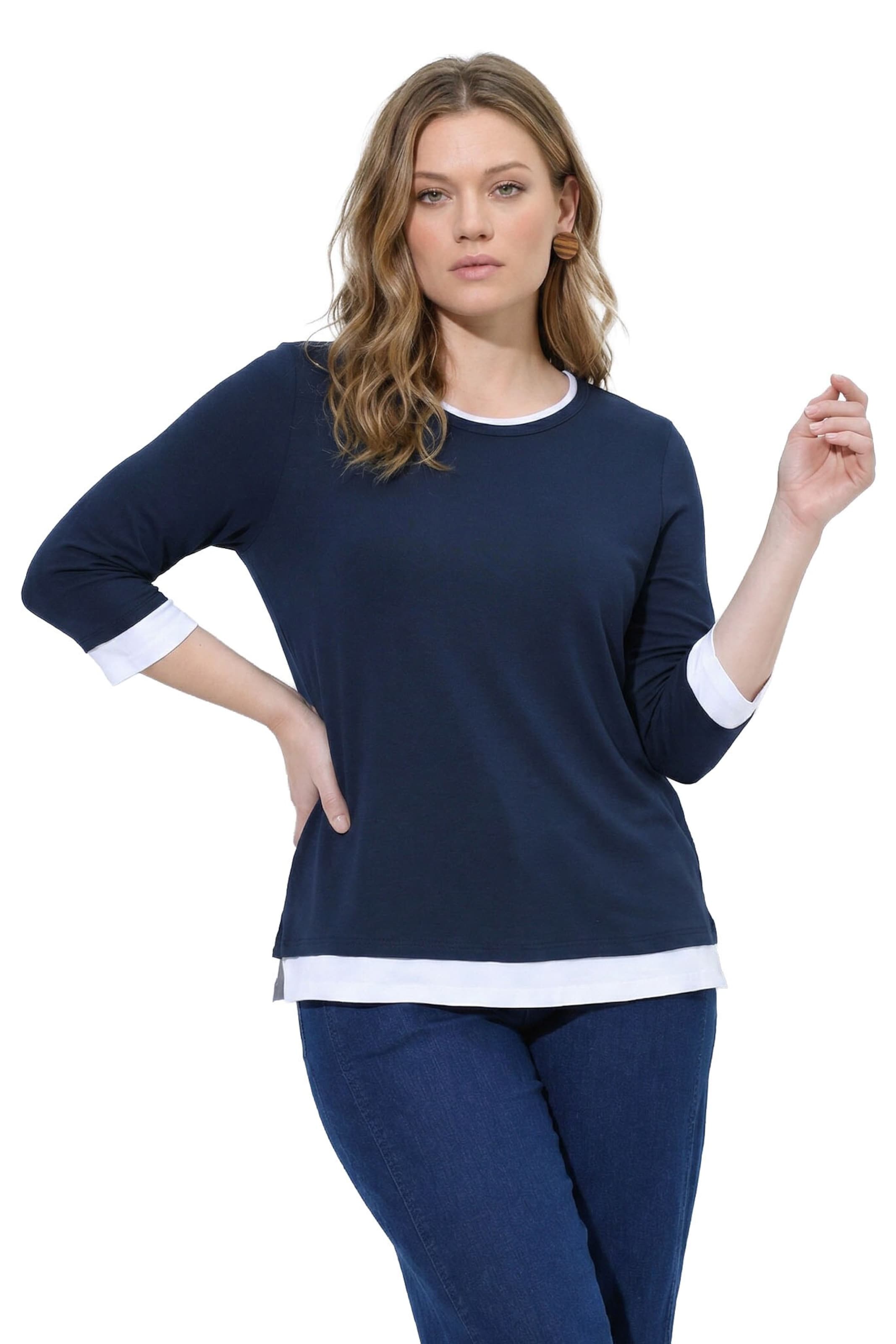 Ulla Popken Shirt in Blau: Vorderseite