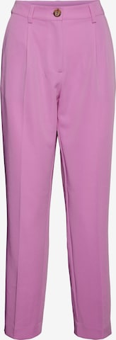 VERO MODA Loose fit Pleat-Front Pants 'Camille' in Purple: front