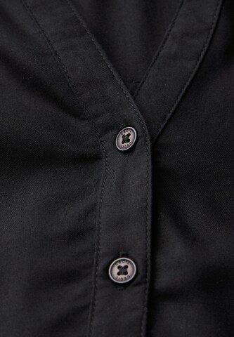 CECIL Bluse in Unifarbe in Schwarz