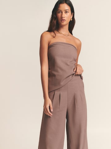 St MRLO Wide leg Παντελόνι σε καφέ