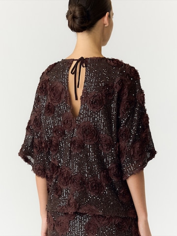 YAS Bluse 'YASELYSIA' in Braun