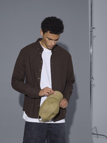 BLEND Regular fit Button Up Shirt ' BHBurley ' in Brown
