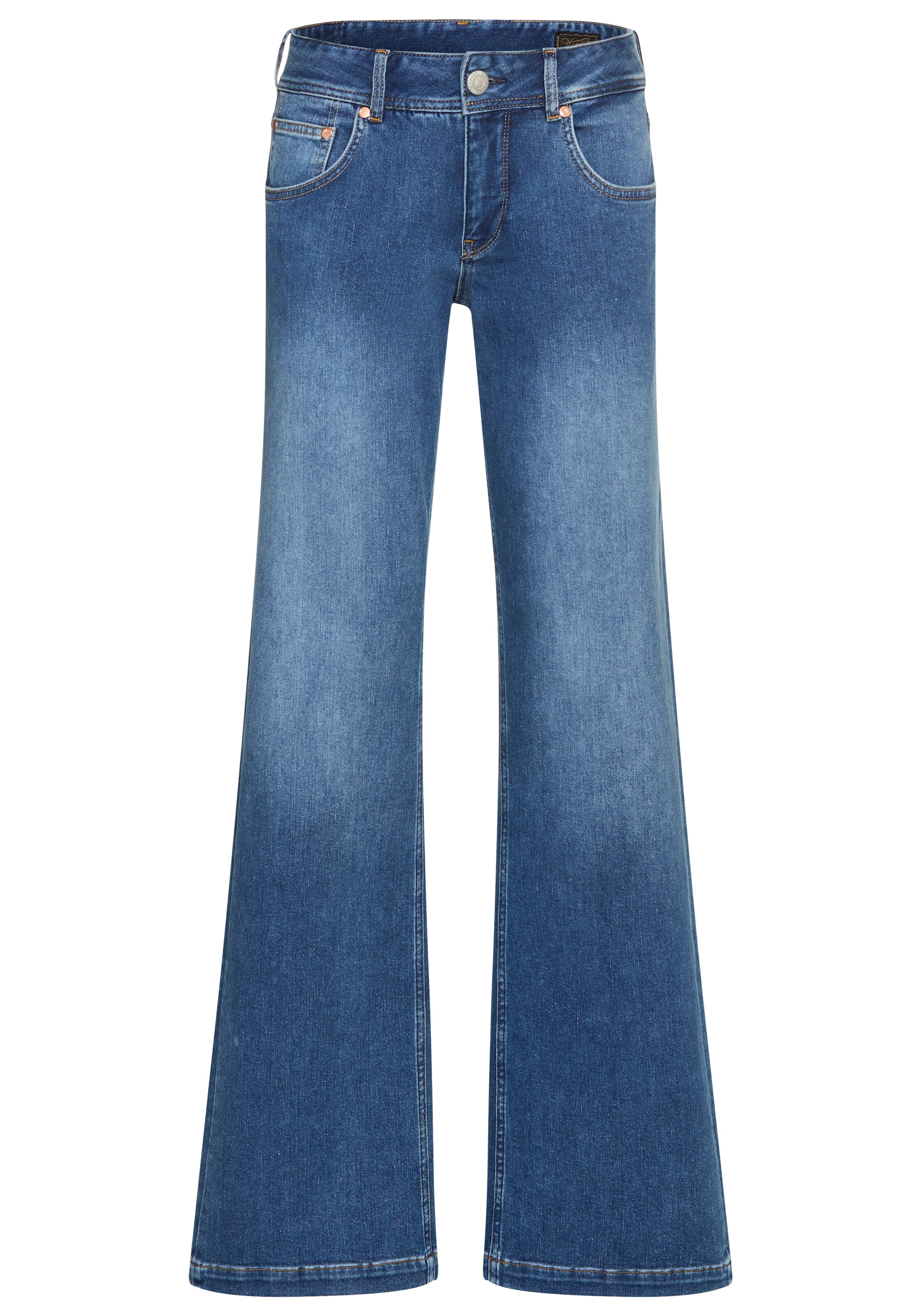 Herrlicher Wide Leg Jeans in Blau: Vorderseite