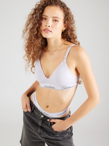 Calvin Klein Underwear Triangel Voedingsbh in Lila: voorkant