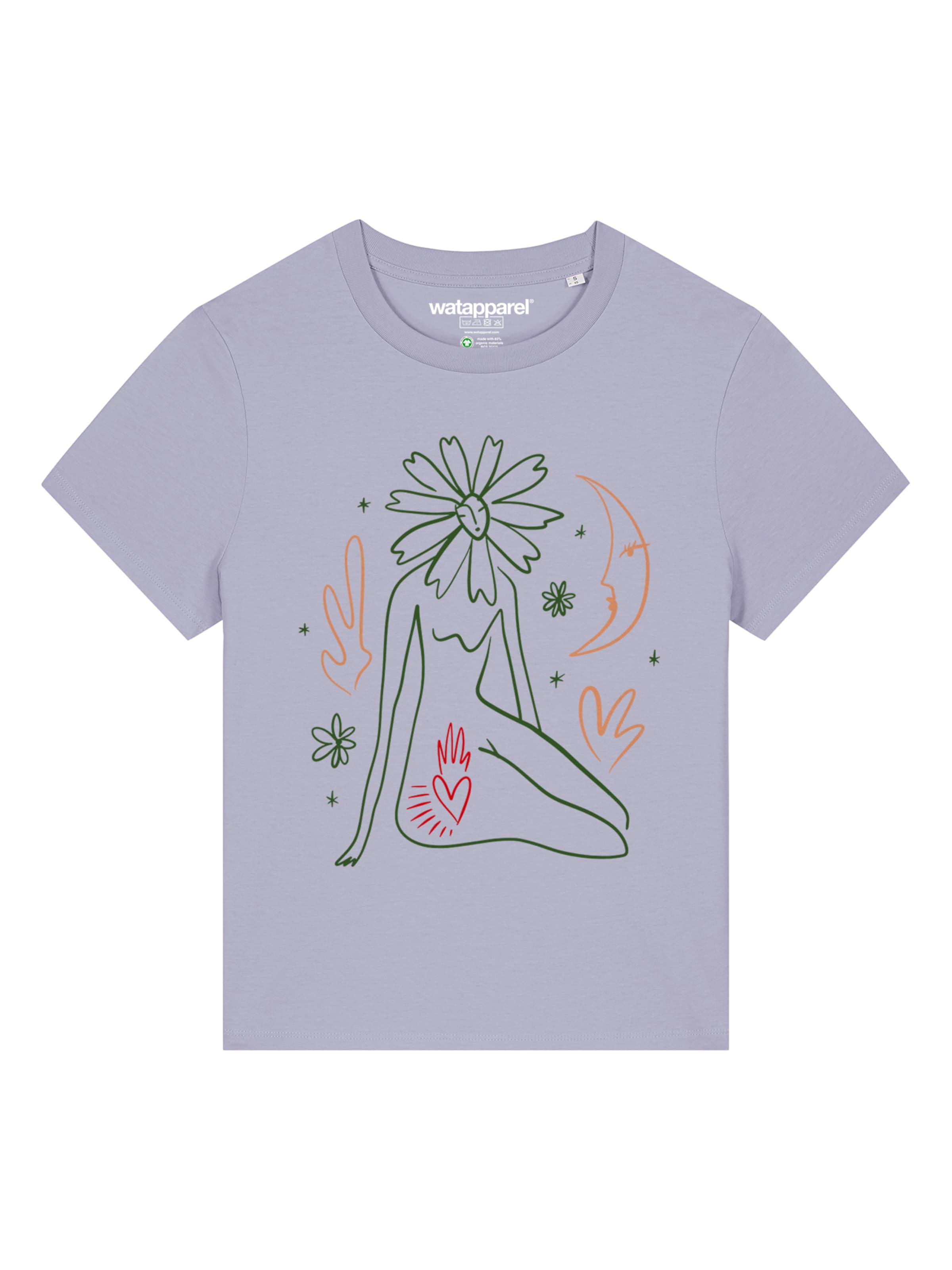 Watapparel Shirt 'Love And Flex' in Purple: front