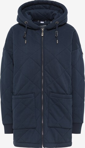 DreiMaster Vintage Zip-Up Hoodie in Blue: front