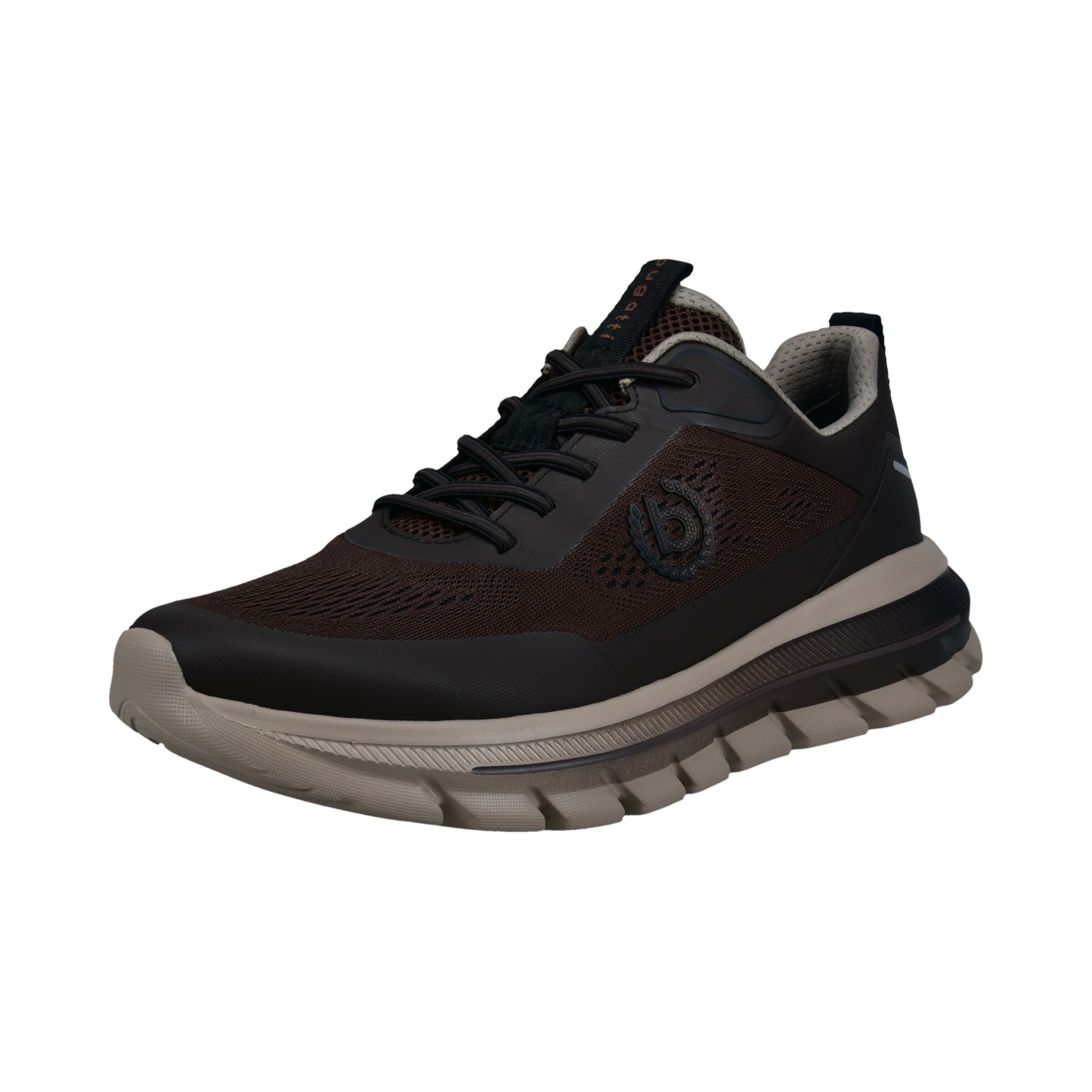 Sneaker bassa di bugatti in marrone: frontale