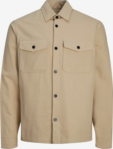 JACK & JONES Regular fit Button Up Shirt 'Croy' in Brown: front