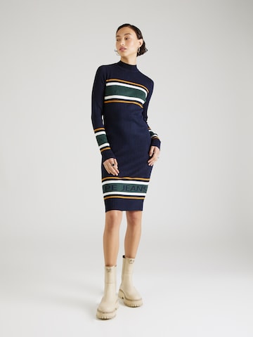 Pepe Jeans Knitted dress 'EVELINA' in Blue: front