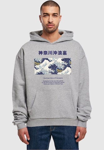 Merchcode Sweatshirt 'APOH - Hokusai 36' in Grijs: voorkant