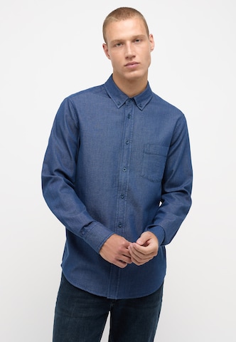 MUSTANG Regular fit Button Up Shirt in Blue: front