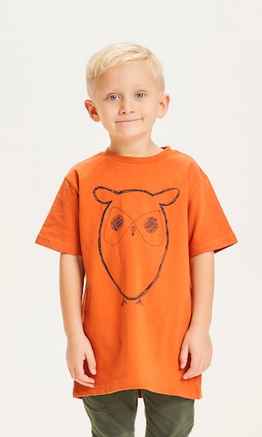 T-Shirt 'Flax' KnowledgeCotton Apparel en orange : devant
