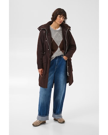 Part Two Winter Parka in Brown: front
