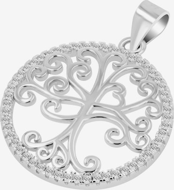 Akzent Pendant '"Kadidja" aus 925 Sterlingsilber, rhodiniert, langlebig' in Silver: front