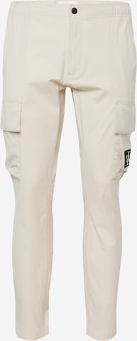 Skinny Pantaloni cargo di Calvin Klein Jeans in beige: frontale