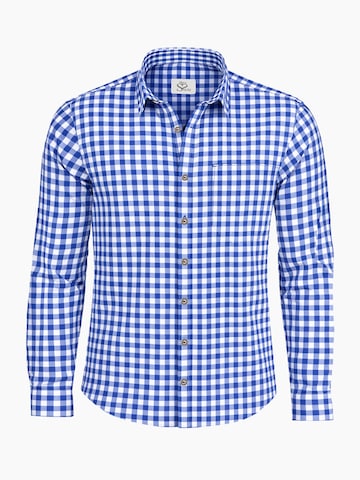 HerzSticht Trachtenshirt 'Hochries'‌‌‌‌‌‌‌‌‌ in Blau: Vorderseite