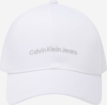 Calvin Klein Jeans Hætte 'INSTITUTIONAL' i hvid