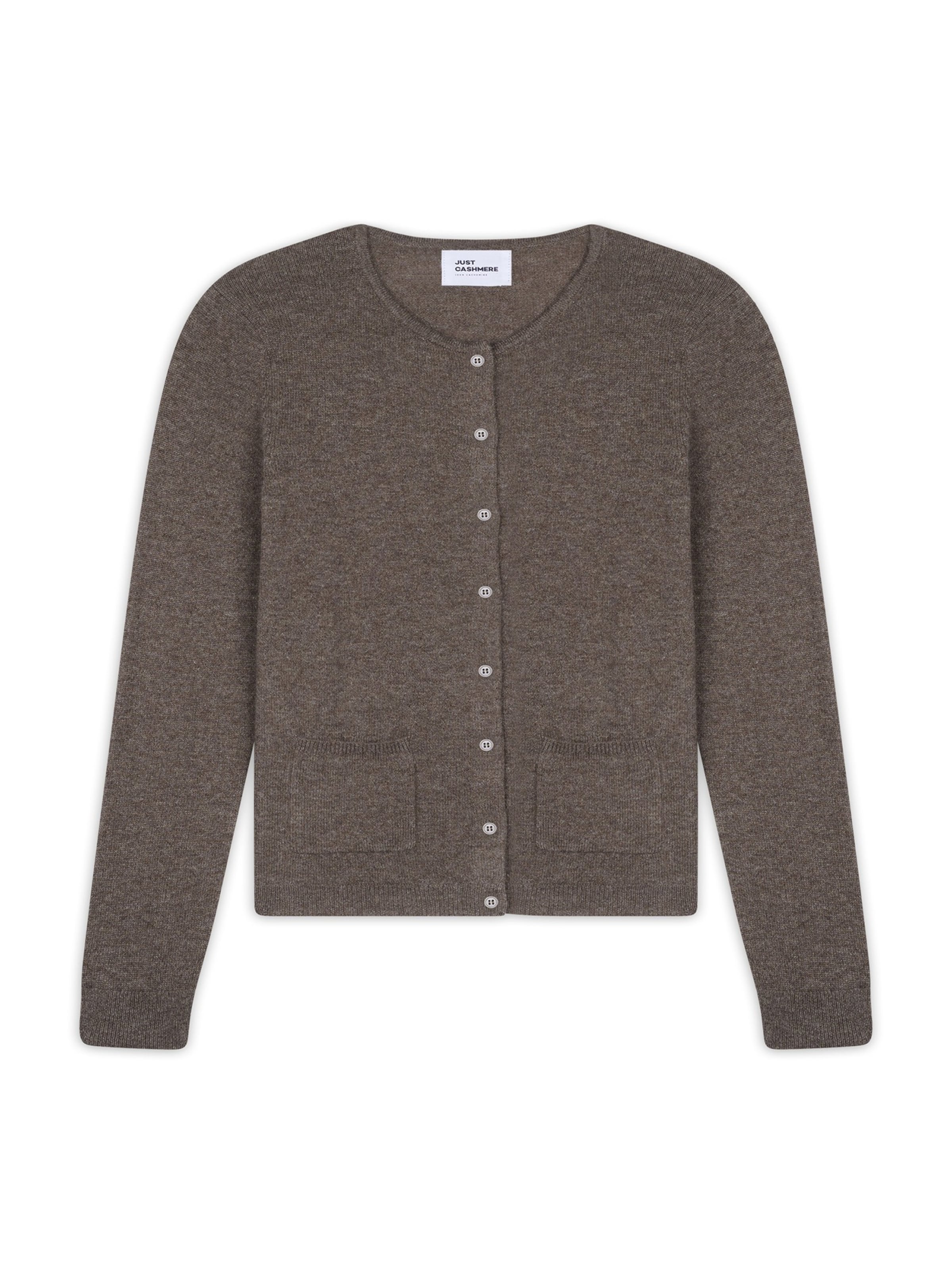 JUST CASHMEREKardigan 'Katharine' - smeđa boja: prednji dio