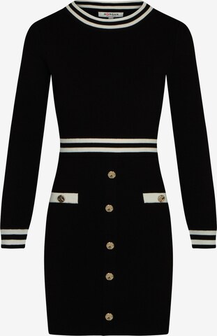 Morgan Pletené šaty - Čierna: predná strana