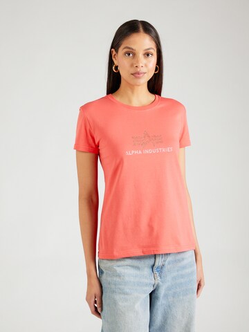 ALPHA INDUSTRIES T-Shirt in Rot: predná strana