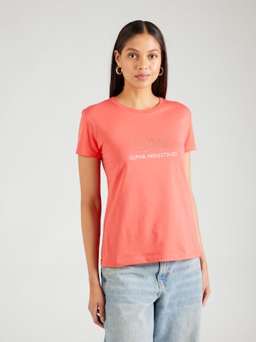 T-shirt ALPHA INDUSTRIES en rouge : devant