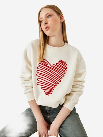 Bianco Lucci Sweatshirt in Beige