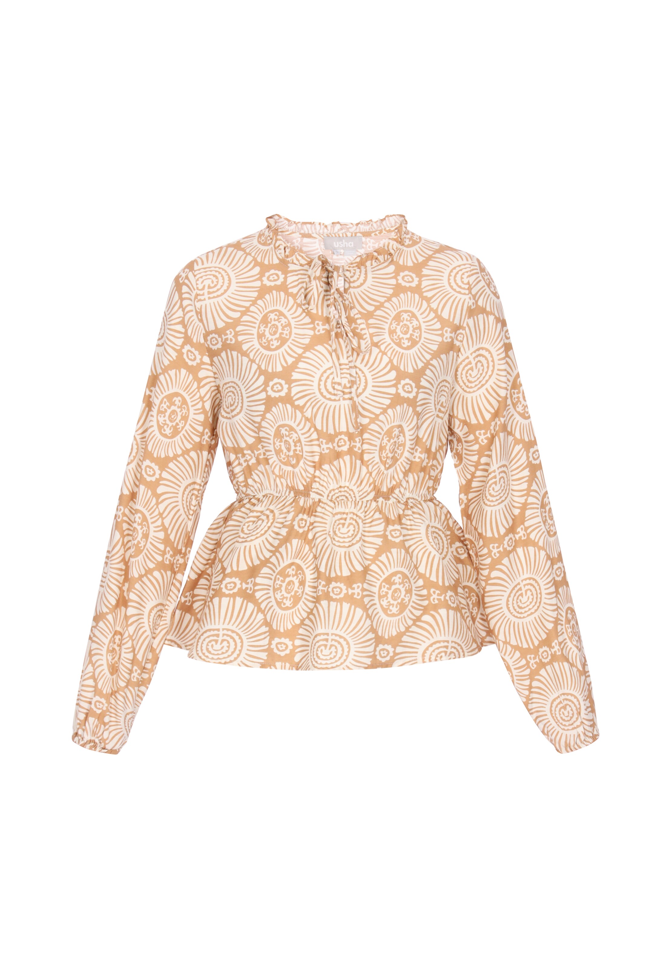 Usha Blouse in Beige: voorkant