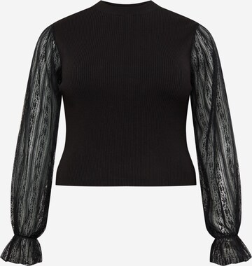 Guido Maria Kretschmer Curvy Shirt 'Emilia' in Black: front