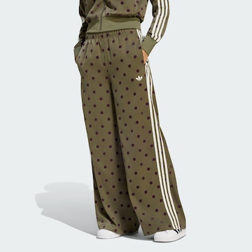 Wide leg Pantaloni di ADIDAS ORIGINALS in verde: frontale