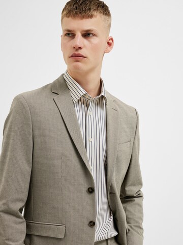 SELECTED HOMME Slim fit Button Up Shirt in Grey