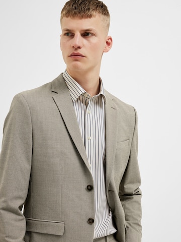 SELECTED HOMME Slim fit Button Up Shirt in Grey