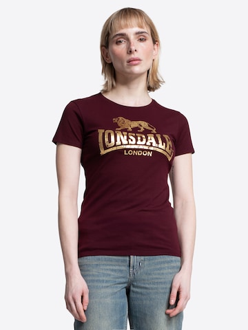LONSDALE Tričko 'BANTRY' - Červená: predná strana