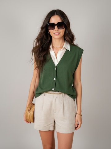 WEARABLE STORIES Trui 'Gilet manou' in Groen