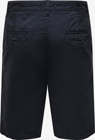 Regular Pantalon chino 'Bane' Only & Sons en bleu