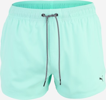 Shorts de bain PUMA en vert : devant
