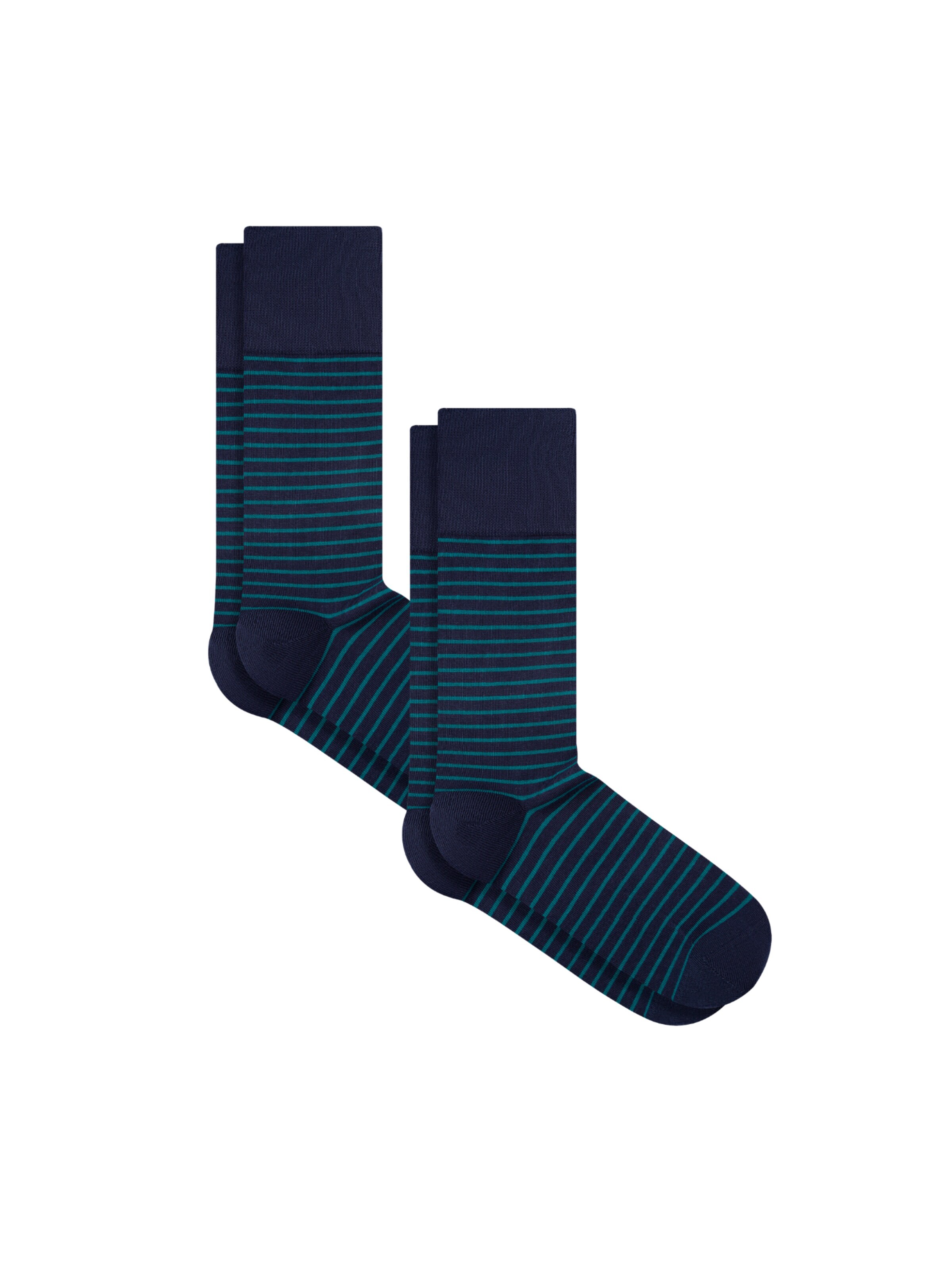 Albero Natur Socks 'Bio-Baumwoll-Socken mit längerem Bündchen - 2er Pack' in Blue: front