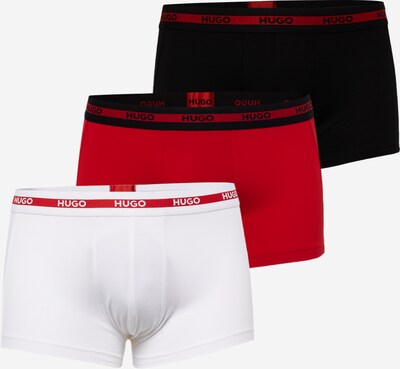 HUGO Boxers en rouge sang / noir / blanc, Vue avec produit