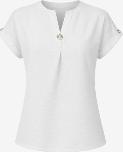 REGINA FASHION Blūze 'Blouse with button' pieejams S/Klasisks piegriezums, krāsa - balts, Preces skats