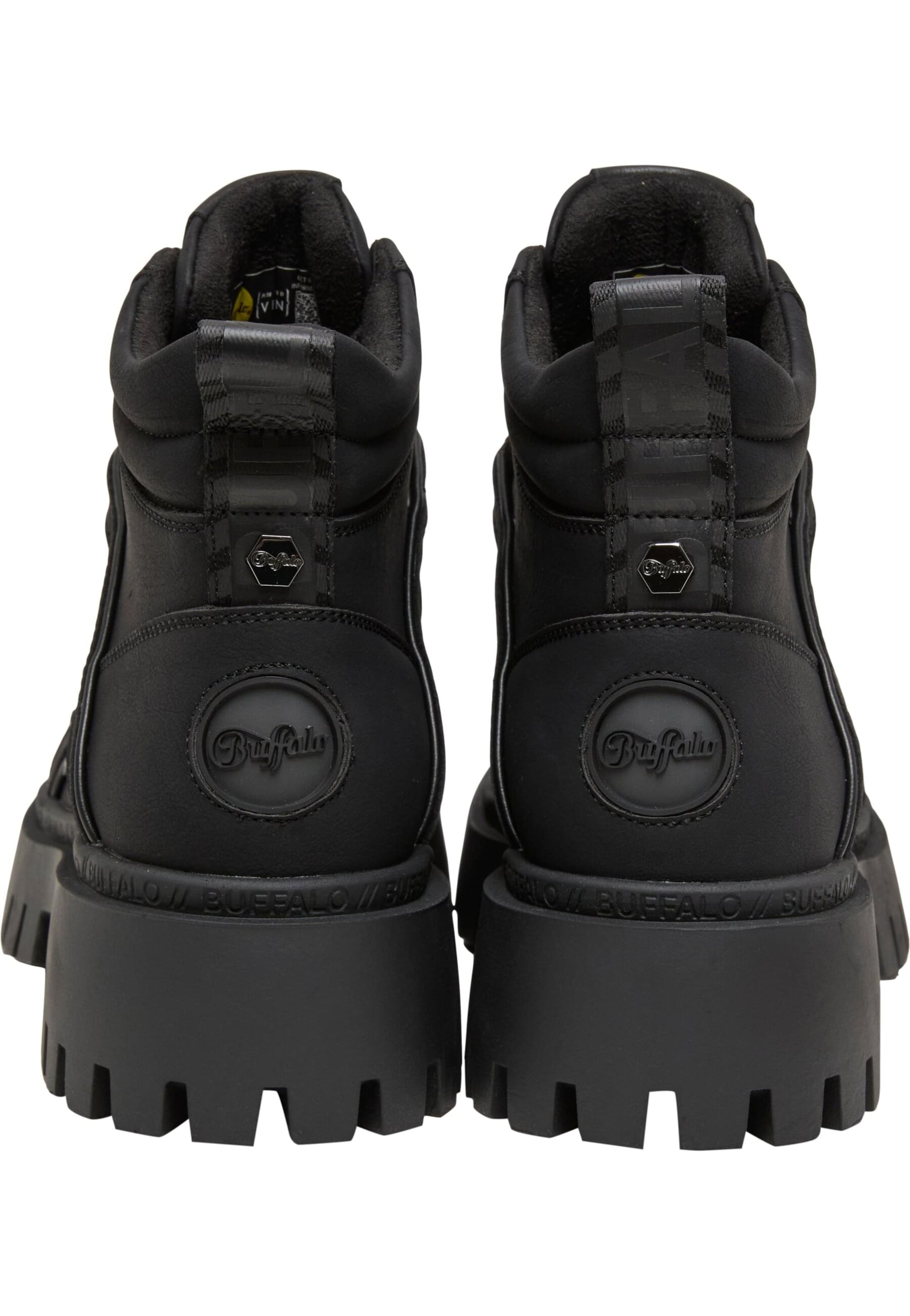 Stivaletto stringato 'Zanos' di BUFFALO in nero