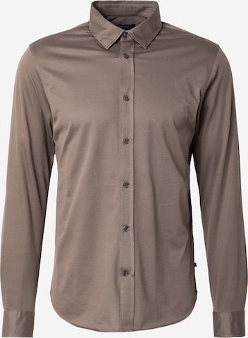 Matinique Košeľa 'Trostol' - Hnedá: predná strana