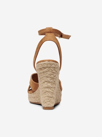 ONLY Sandalen met riem 'Amelia' in Bruin