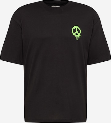 T-Shirt 'PEACE' JACK & JONES en noir : devant