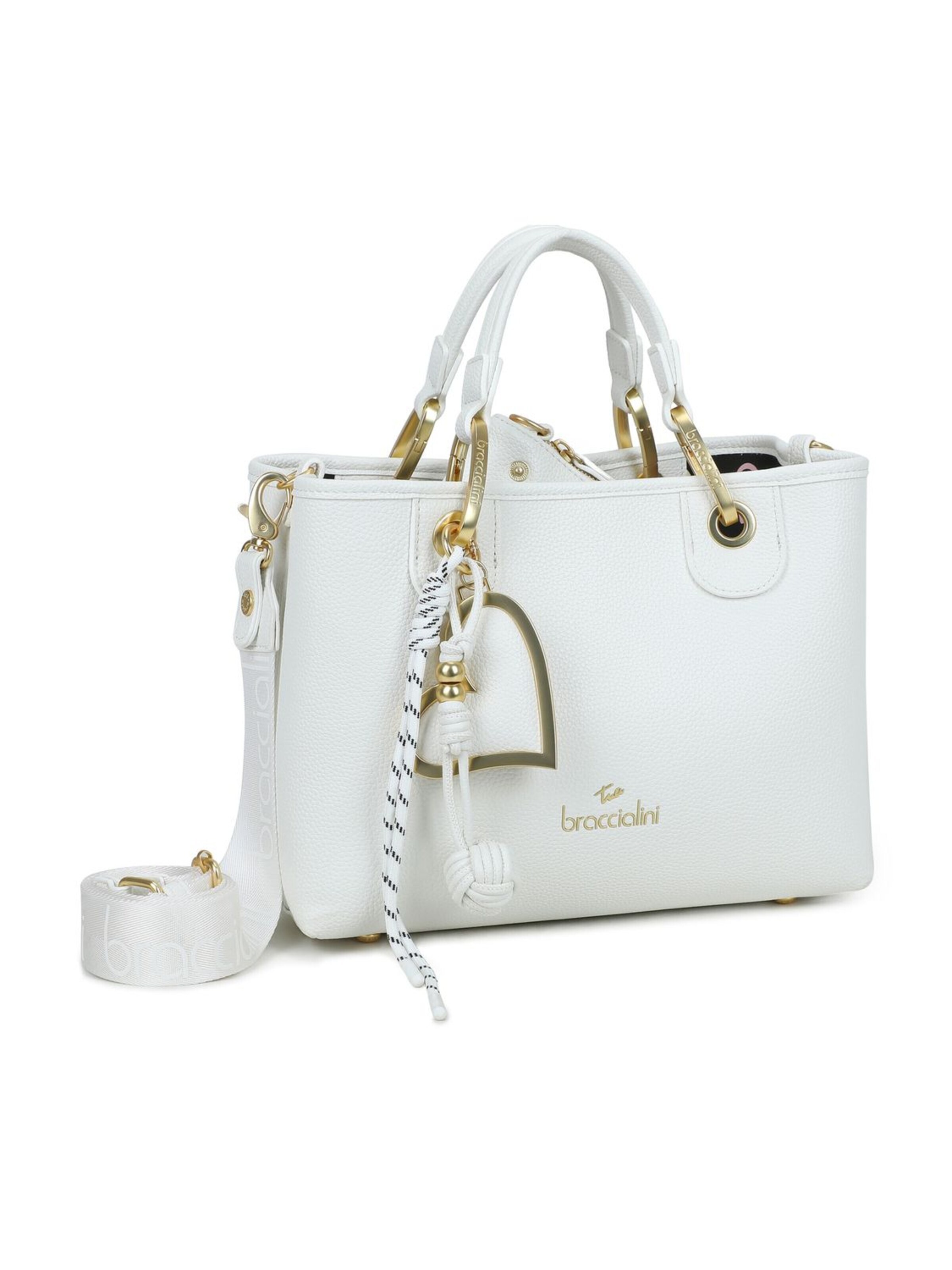 Borsa a mano 'Beth' di Braccialini in bianco