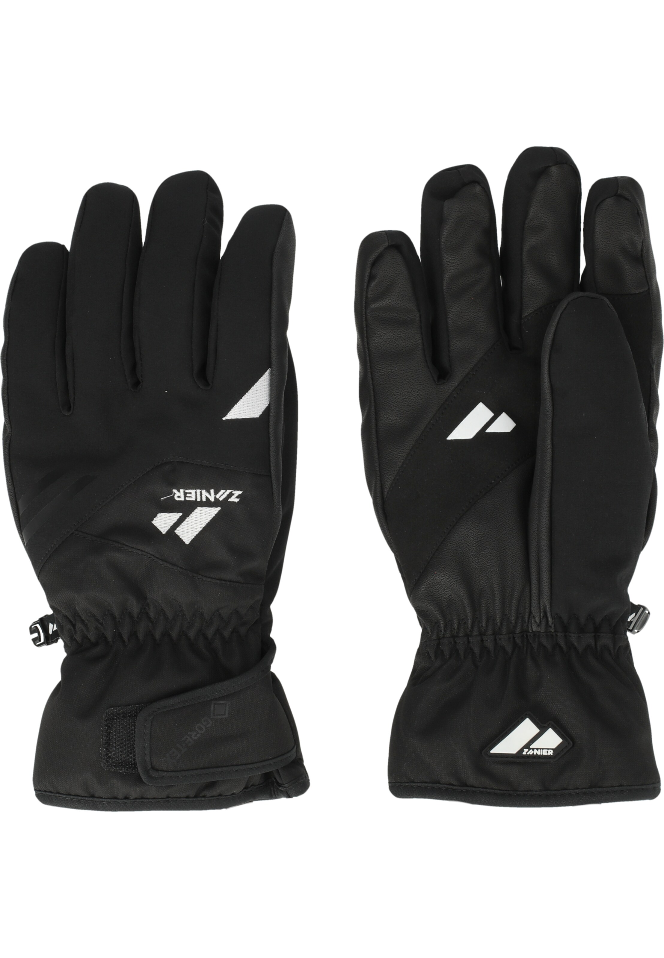 Zanier Full Finger Gloves 'Kirchberg GTX' in Black: front