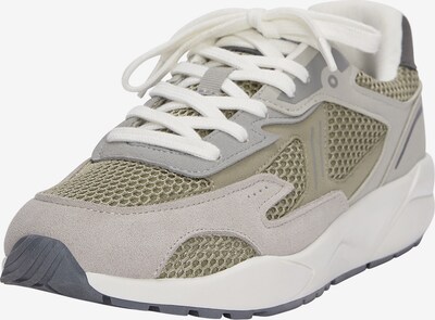 Sneaker bassa Pull&Bear di colore grigio / oliva / bianco, Visualizzazione prodotti