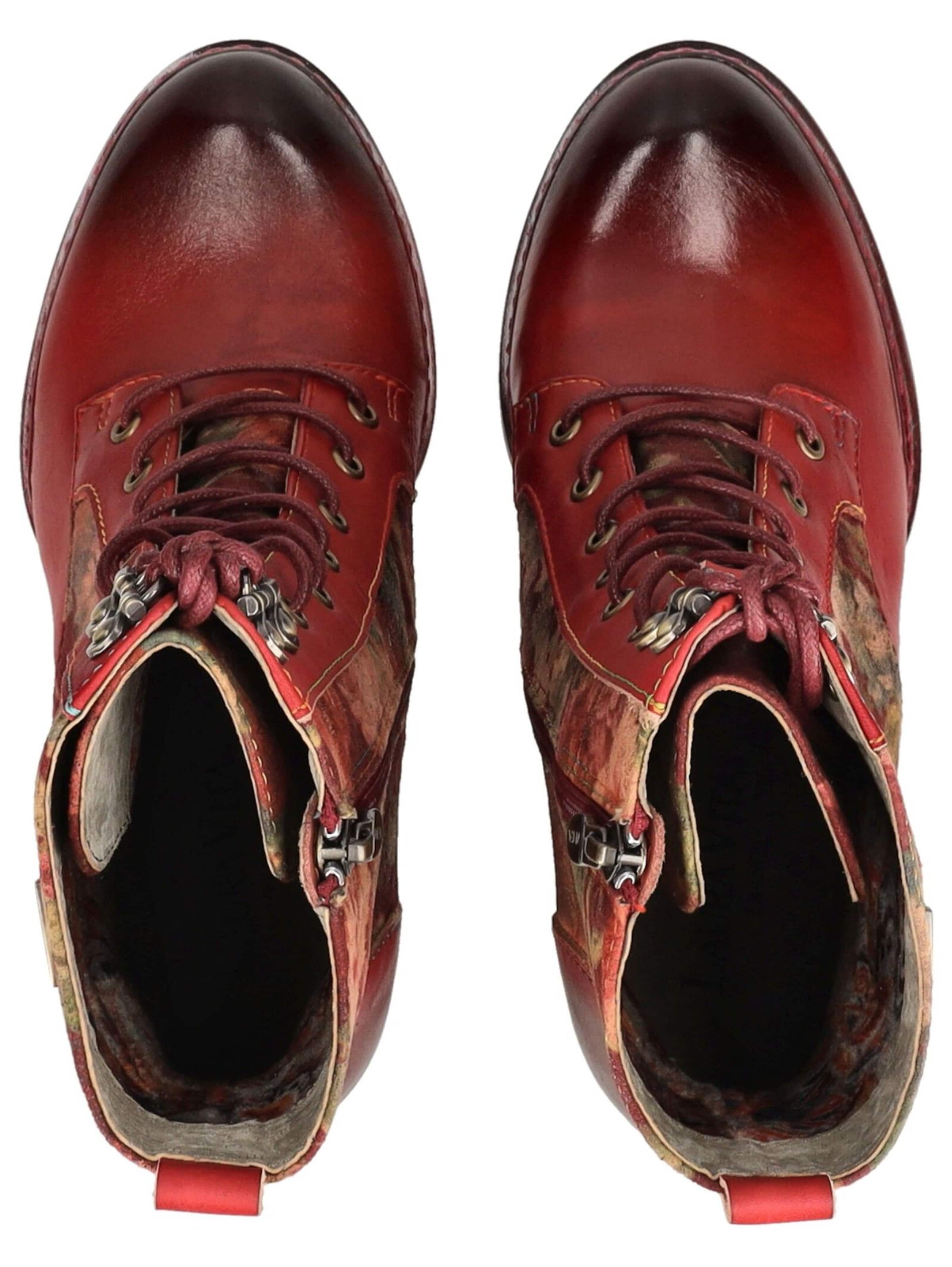 Bottines à lacets Laura Vita en rouge
