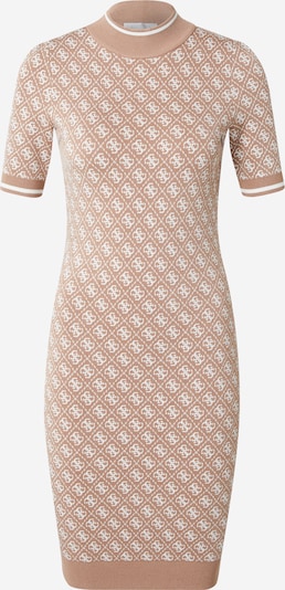 Megzta suknelė 'LISE' iš GUESS, spalva – kupranugario / balta, Prekių apžvalga