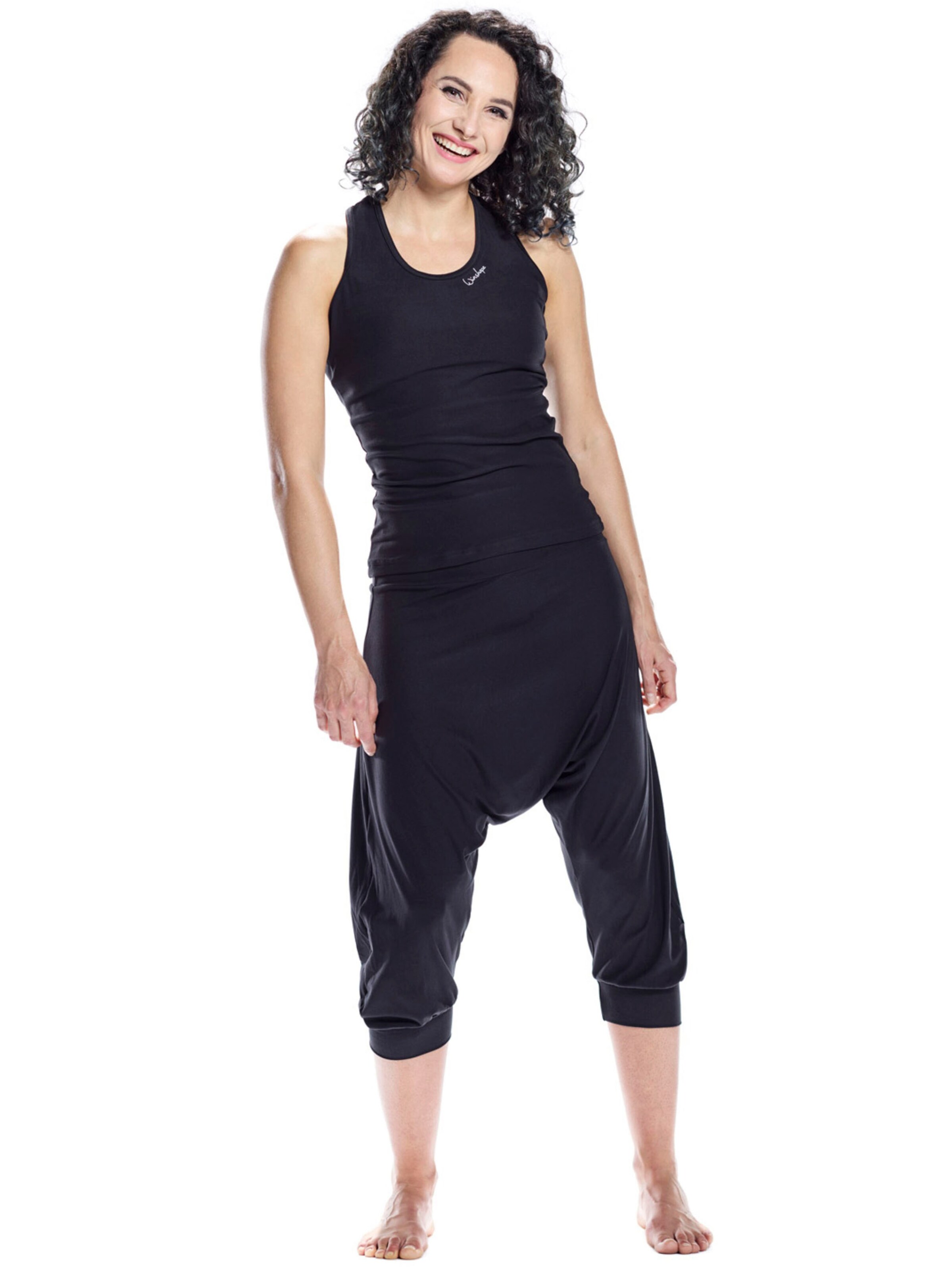 juoda Winshape Sportiniai marškinėliai be rankovių 'AET124LS'