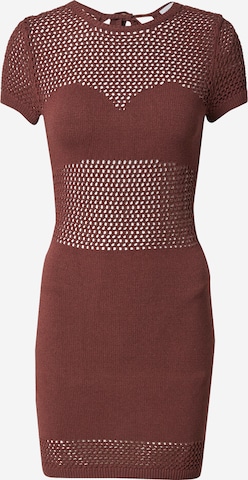 WEEKDAY Knit dress in Brown: front