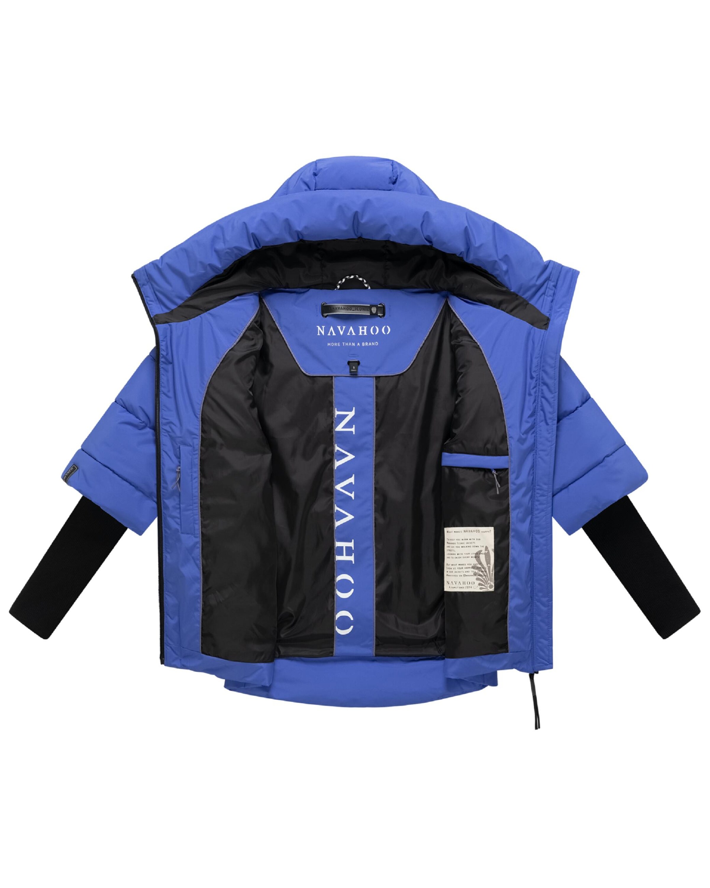 NAVAHOO Winterjas 'Lotusherz XIV' in Blauw